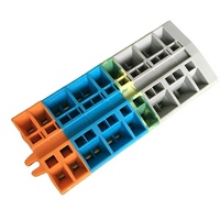 Bloque de terminales en miniatura de 1, 5 mm2, 2, 5 mm2, jaula de 2/4 conductores, Conector de bloque de terminales de resorte, aleación de cobre, 800V