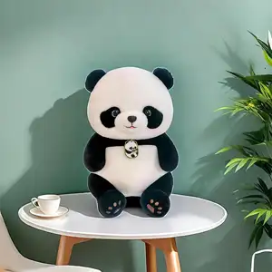 Toptan sevimli dev Panda uzun peluş hayvan bebek kız hediyeler Xmas doğum günü Panda peluş yastık bebek