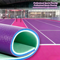 HANLI 4,5mm Gem-Textur Basketballplatz PVC-Bodenbelag, Feuerhemmend Hochbelastbar Direkt ab Werk Muster