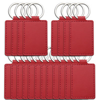 Porte-clés en cuir PU multicolore, breloque gravée au laser DIY pour clés de voiture, accessoire cadeau promotionnel