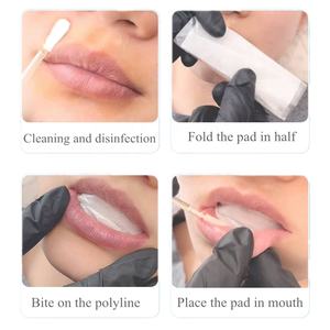 Fornitura PMU assorbente orale monouso toppa di isolamento labbra foglio di cotone labbra Microblading strumenti bocca prevenire l'inchiostro - Product Image 2