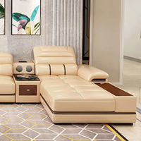 Canapé et canapé-lit de luxe italiens, canapé d'angle moderne inclinable en cuir véritable avec rangement