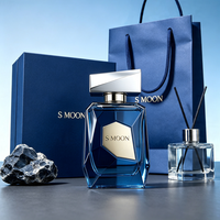 Botol Parfum Kaca Mewah Bentuk Persegi Tidak Beraturan 100ml Botol Parfum Semprot Kaca dengan Kotak Hadiah