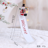Ornements de Noël uniques et modernes, très demandés, représentant un bonhomme de neige et un Père Noël, personnalisables, de grande taille.