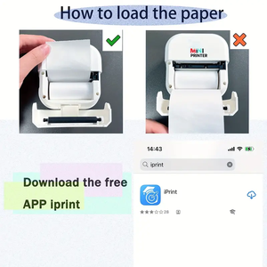 Xách tay mini Máy in ảnh Pocket di động máy in nhãn không dây <span class=keywords><strong>Bluetooth</strong></span> Máy in nhiệt - Product Image 6