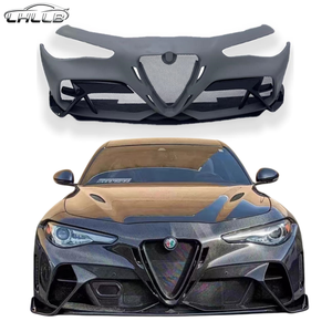 Parachoques Delantero de Fibra de Carbono Semi-Completa Compatible con Alfa Romeo <span class=keywords><strong>Giulia</strong></span> <span class=keywords><strong>GTA</strong></span> M con Emblema Quadrifoglio - Product Image 1