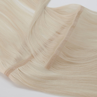 Luxsea Cheveux Humains Remy, Trame Effilée Décolorée Double Drawn, Micro-Link Invisible en PU, Cheveux Vierges Européens Russes pour Salon