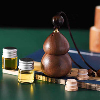 Noyer gourde boule bouteille Style Antique haut de gamme sûr pendentif huile essentielle diffuseur de parfum intérieur de voiture