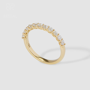 IGI Certified Vvs Round Lab Made Diamond Wedding <b>Ring</b> Hot Selling 925 <b>Silver</b> CVD Lab Created Diamond Band <b>Ring</b> Women Jewelry - Product Image 1