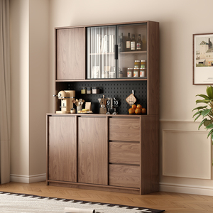 Buffet de rangement moderne en bois massif, style ferme, personnalisable OEM/ODM, pour salle à manger, chambre et salon - Product Image 6