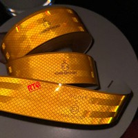 Cinta Reflectante ECE 104R, Adhesiva, de PVC, para Autos, Camiones, Lámina Reflectante, Vinilo