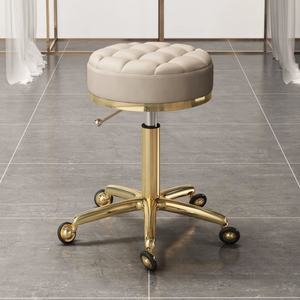 Mia Special <b>Beauty</b> <b>Stool</b> for Home Use Stainless Steel Industrial Hairdressing Chair Adjustable Height Hydraulic Pump Barber - Product Image 5