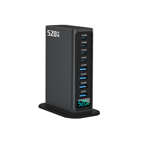 520W Gan 8 Trong 1 LED Hiển Thị Nhanh Chóng Sạc USB Một Loại C 8 Cổng Pd Qc3.0 Máy Tính Để Bàn Trạm Gan Sạc - Product Image 4