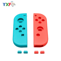Casing Pengganti ABS Merk YXF Merah Biru untuk Pelindung Belakang Konsol & Pengontrol Joy-Con