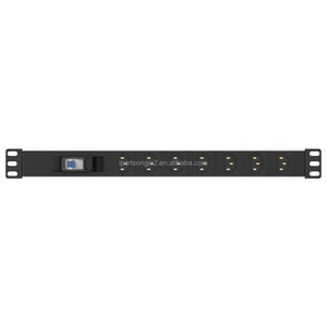 ชุดจ่ายไฟแบบติดตั้งบนแร็คแนวนอน IEC C13 7 ช่อง 220V 10A พร้อมเบรกเกอร์ 1P สำหรับตู้ไฟฟ้าภายในอาคาร - Product Image 6