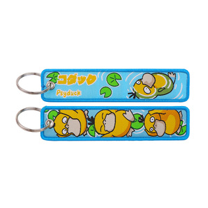 سلاسل مفاتيح كلاسيكية رائجة البيع بتصميم كرتوني من قماش منسوج مطرز، قلادات للحقائب وحلقات مفاتيح بوكيمون - Product Image 5