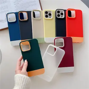 Trendy Silicone Shockproof Back Cover Case For Iphone 11 Pro Max Mini Candy Color 3 In 1 Hybrid Detachable Mobile Phone Case
