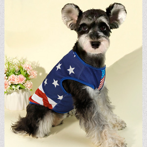 Independence Day USA Flag <b>Print</b> Dog Tank Top American Stars Stripes Puppy Shirts Summer Breathable Pet Vest - Product Image 3