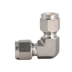 Stainless Steel Double Ferrules Elbow Union Tube Fitting Elbow Pipe Fitting