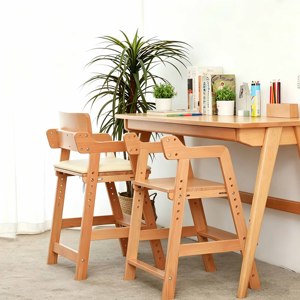 Chaise d'apprentissage en bois réglable à dossier haut avec accoudoirs, vente en gros d'usine - Product Image 4