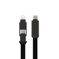 Câble de chargement de données 2 en 1 PD60W USB C à Type C/Lighting Câble de chargement rapide USB en alliage de zinc pour téléphone portable