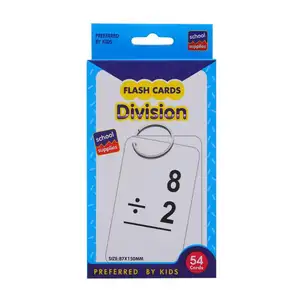 Crianças educação precoce adição subtração multiplicação e divisão aprendizagem flash matemática cartões com caixa impressão