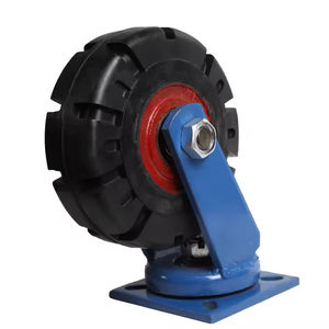 Rueda giratoria de caucho con núcleo de hierro de alta resistencia y capacidad de carga de 6, 8, 10 y 12 pulgadas, súper resistente al desgaste para carretillas de mano. - Product Image 1