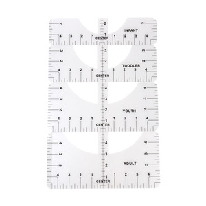 Regla para Camisetas, Regla de Medición para Cuello Redondo y Cuello en V, Herramienta de Alineación, Regla de PVC para Ropa - Product Image 4