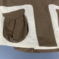 T-shirt en nylon surdimensionné à coupe carrée avec logo personnalisé OEM, haute qualité, style Gorpcore Techwear Streetwear, color block, poche cargo 3D pour homme