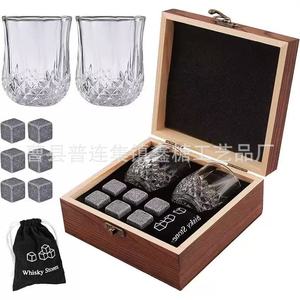 Marble Ice Wine Stone Wooden <b>Box</b> Set, WhiskyStones Whisky Ice Wine Glass Packaging Gift <b>Box</b> (<b>Empty</b> <b>Box</b>) - Product Image 1