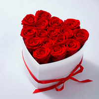 Boîte cadeau personnalisable en forme de cœur avec roses fraîches OEM ODM, fleurs éternelles, roses pour toujours, cadeaux pour la Saint-Valentin, la remise des diplômes, Noël