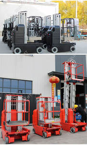 6m 7.5m 9m portatile alimentato a batteria con albero verticale guidabile sollevatore idraulico in lega di alluminio - Product Image 5