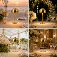 Lampe de centre de table moderne en métal et acrylique, à LED, sans fil, pour mariage, présentation de gâteaux, coin desserts, banquets et fêtes