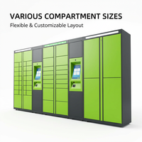 Casier intelligent modulaire personnalisable 24h/24 et 7j/7, armoire de prêt et de retour en libre-service pour bureau et bibliothèque, compartiments multi-tailles, certifié CE
