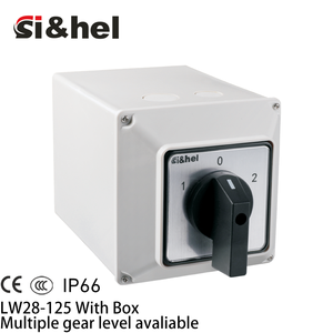 Si & hel 125A 480V IP65 nhựa không thấm nước hộp vít thiết bị đầu cuối phổ chuyển đổi chuyển đổi 2P 3 vị trí bánh răng về phía trước đảo ngược kép - Product Image 1