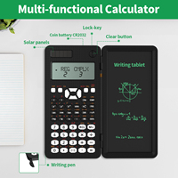 Shinwyes — écran LCD double puissance 349 fonctions, calculatrice scientifique Portable, bloc-notes pour écriture manuelle