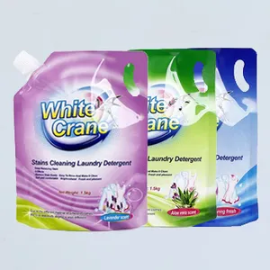 1.5KG custom logo stand up pouch liquid packaging bag spout bag for laundry detergent and drink