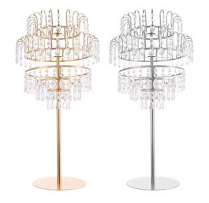 Exhibidor de Flores de Cristal Moderno de 5 Niveles Personalizable, Metal Plateado/Dorado de Alta Calidad, Centro de Mesa Duradero para Bodas y Fiestas, 60 cm - Product Image 2