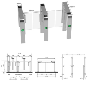Porte manuelle rapide <span class=keywords><strong>de</strong></span> barrière d'oscillation <span class=keywords><strong>de</strong></span> <span class=keywords><strong>meilleur</strong></span> tourniquet automatique intelligent des prix RFID d'usine pour l'aéroport - Product Image 6