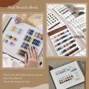 MissGel Diseño personalizado Redondo Acrílico Impresión de uñas Placa transparente Manicura Nail Display Card Nail UV Gel Pantalla a color - Product Image 4