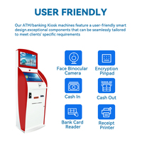 Vente en gros Kiosque interactif libre-service Prix Dépôt en espèces Distributeurs automatiques de billets Machine de dépôt Kiosque de paiement Bill de pièces Prix bas