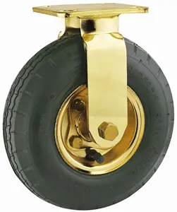 Pneumatico Caster fix girevole con freno pneumatico a palloncino in gomma pneumatici ruote pneumatiche per macchine agricole carrello da lavoro carrello per bagagli dell'hotel