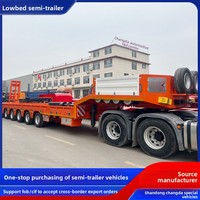 Semi-remorque à plateau bas de fabrication chinoise, fournie par le fabricant, pour le transport de matériel lourd