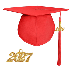 Chapeau <span class=keywords><strong>de</strong></span> remise <span class=keywords><strong>de</strong></span> diplôme classique noir mat tissé carré avec gland, haute qualité, 100 % polyester, unisexe, pour adultes, école - Product Image 3