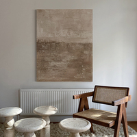 Style wabi-sabi moderne, peinture de décoration de salon, peinture à l'huile de porche en trois dimensions à texture abstraite