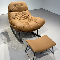 Fauteuil inclinable individuel moderne en métal, vente en gros d'usine, pour la maison, le bureau, le salon, l'appartement, l'hôtel - Hauteur réglable