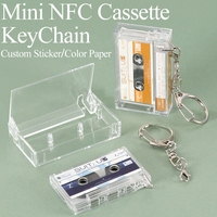 YUZMEI Étui Mini Cassette NFC Plusieurs Couleurs Disponibles Boîte Mini Album Étui en Plastique pour Cassette Mini Porte-clés Cassette