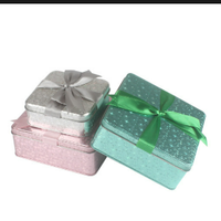 Boîte à biscuits en métal de forme carrée, ensemble de boîtes cadeaux, boîte en fer sur mesure, boîte en fer gravée au laser, boîte en étain personnalisée