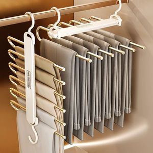 Colgador de ropa montado en la pared de plástico para ropa, organizador de armario plegable, almacenamiento de armario, perchas antideslizantes para pantalones para ropa - Product Image 3