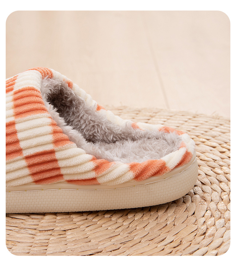 Custom Design Men Cotton Shoes Plush Slippers Winter Waterproof Women House Slippers Wholesale
